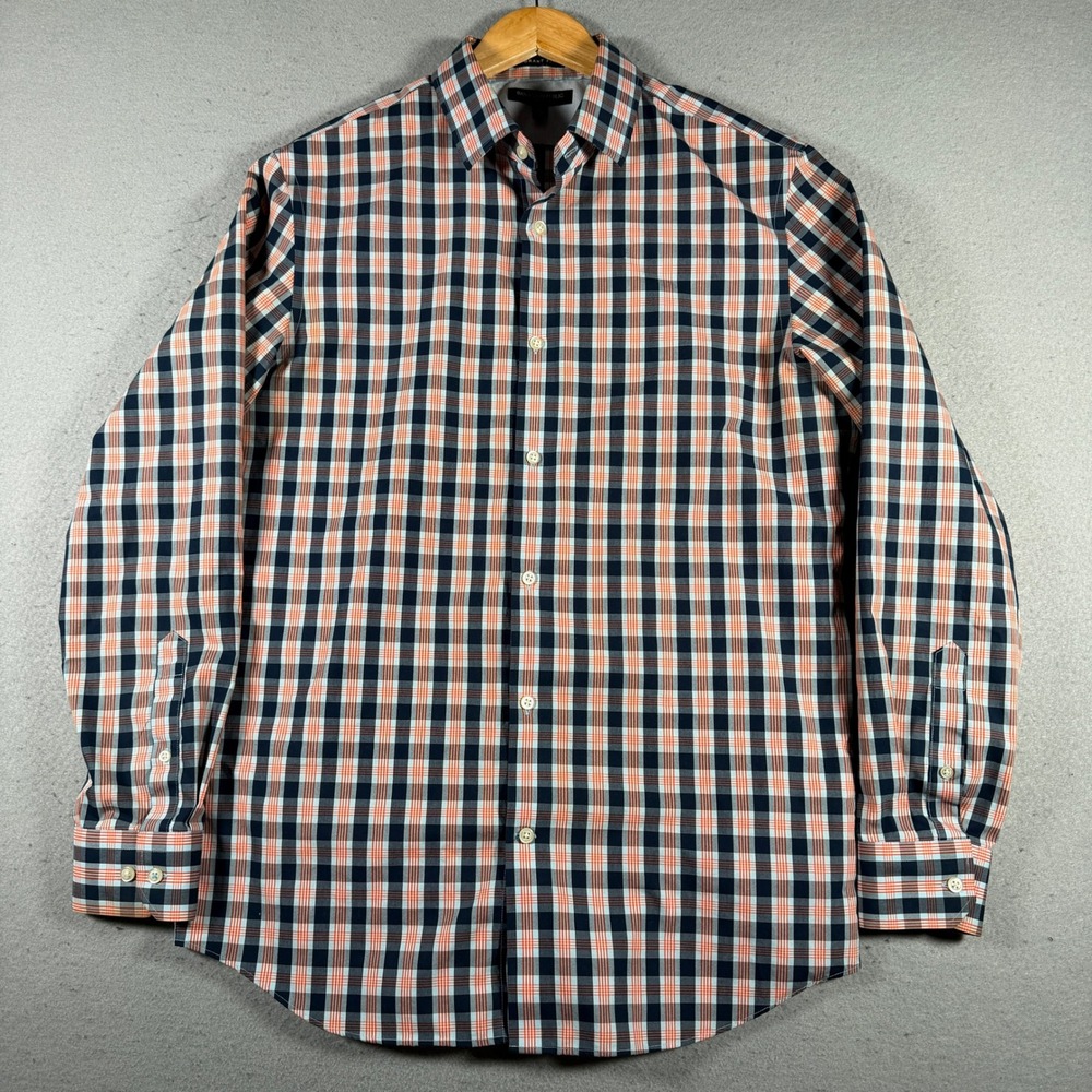 Banana Republic Grant Fit Men's Plaid Button Down Shirt Long Sleeve L Non Iron